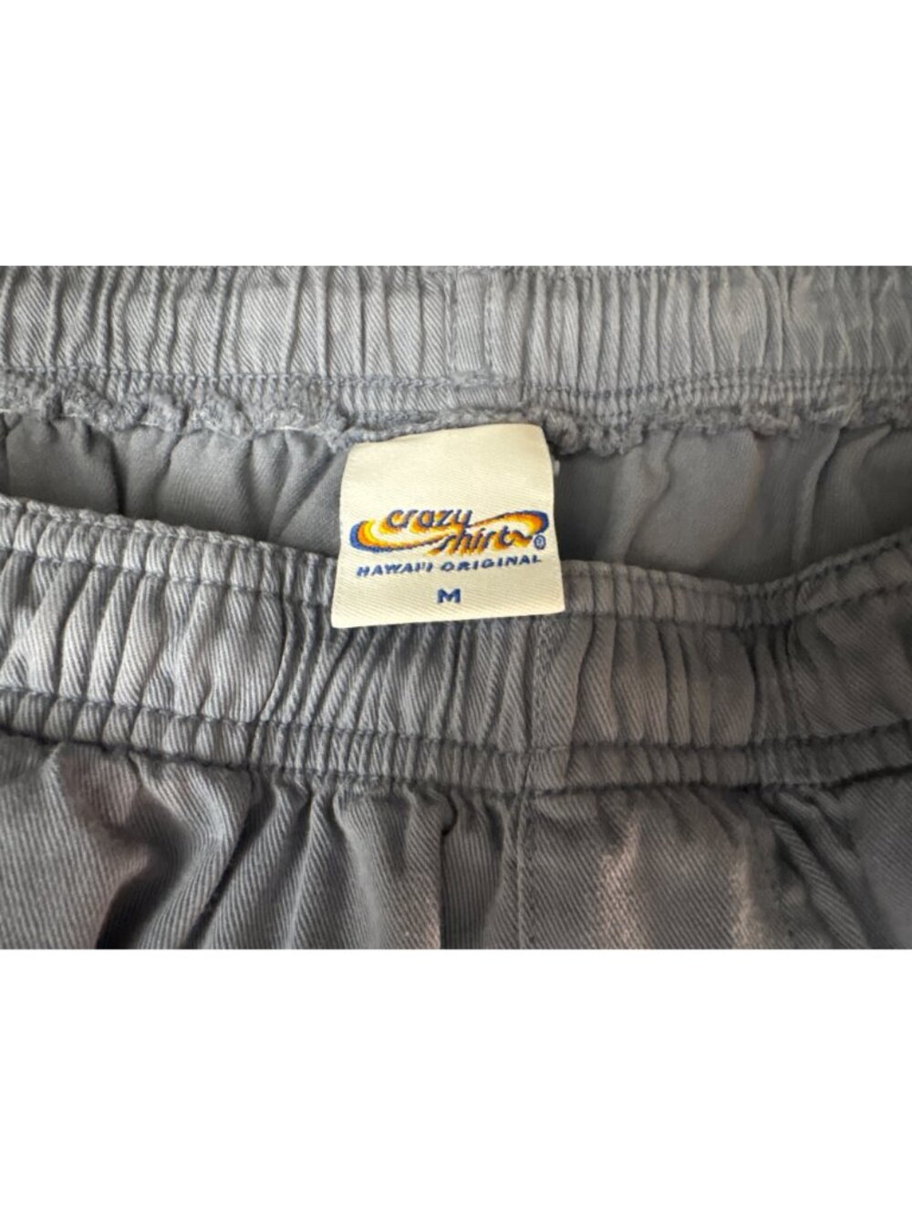 Crazy Shirts Hawaii Men's Blue-Gray Elastic Waist Joggers Pants Medium Vintage - Picture 4 of 16